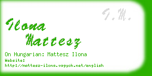 ilona mattesz business card